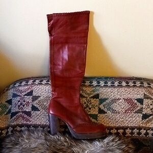 Genuine Leather Over-the-Knee Boots